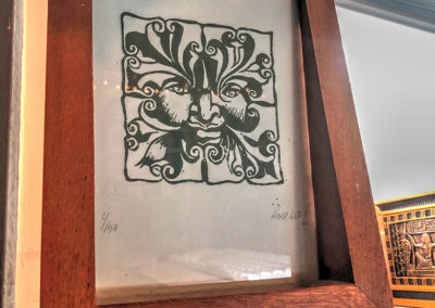 The Greenman watches me as I work!